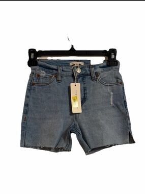 Copper Key Denim Cutoff Shorts in Light Blue